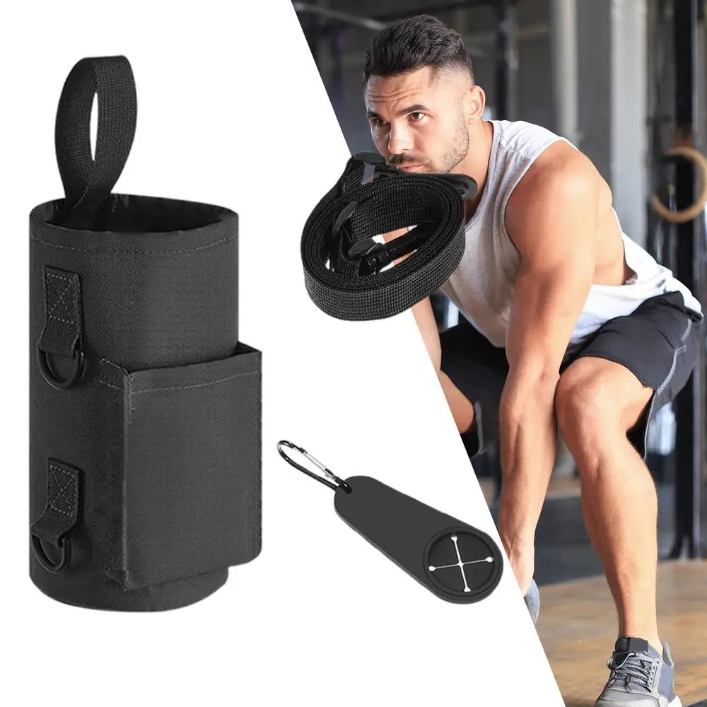 Magnetic Gym Water Bottle Bag Holder, Built-in Magnet for Easy Attachment to Metal Surface, Magnetic Bottle Sleeve Pouch