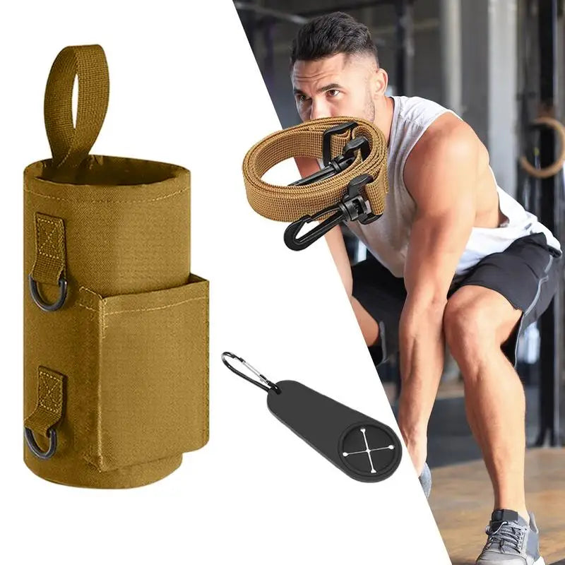 Magnetic Gym Water Bottle Bag Holder, Built-in Magnet for Easy Attachment to Metal Surface, Magnetic Bottle Sleeve Pouch