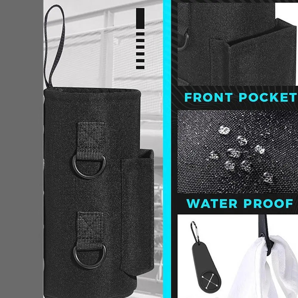 Magnetic Gym Water Bottle Bag Holder, Built-in Magnet for Easy Attachment to Metal Surface, Magnetic Bottle Sleeve Pouch