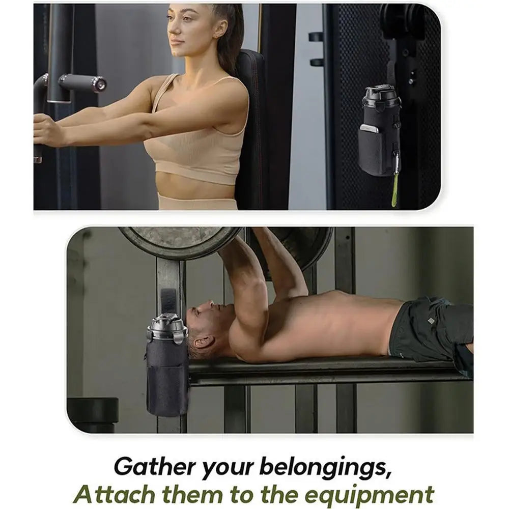 Magnetic Gym Water Bottle Bag Holder, Built-in Magnet for Easy Attachment to Metal Surface, Magnetic Bottle Sleeve Pouch