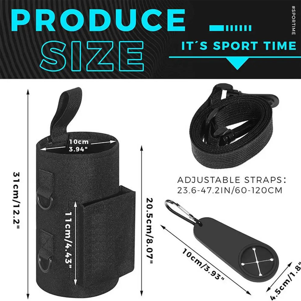 Magnetic Gym Water Bottle Bag Holder, Built-in Magnet for Easy Attachment to Metal Surface, Magnetic Bottle Sleeve Pouch