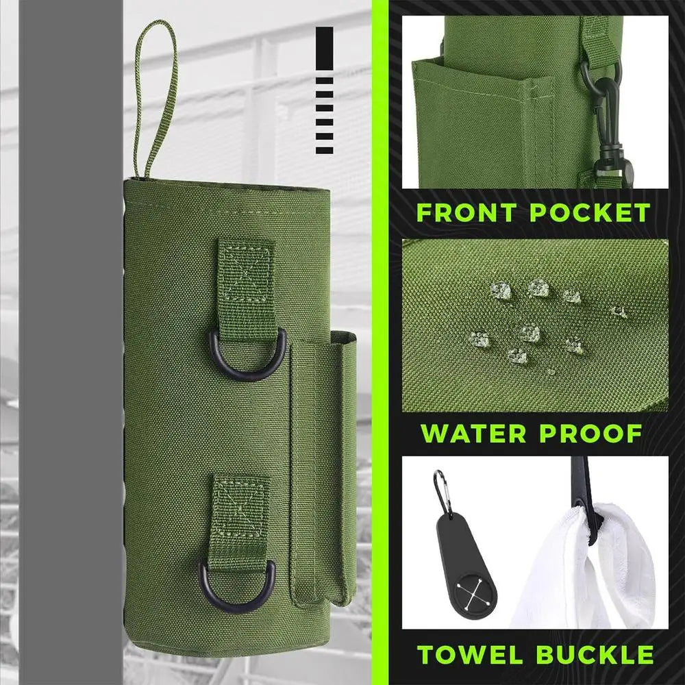Magnetic Gym Water Bottle Bag Holder, Built-in Magnet for Easy Attachment to Metal Surface, Magnetic Bottle Sleeve Pouch